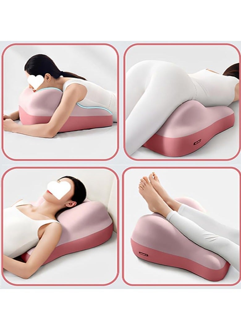 Bukela Wedge Pillow for Back Hip & Pregnancy Support Ergonomic Cushion for Adult Sitting Lying or Sleeping Low-Profile Design (Pink) - Image 2